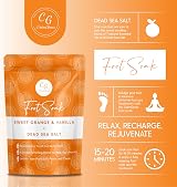 CalmGenix Foot Soak Sweet Orange Vanilla Tea Tree Oil Dead Sea Salt 4 Hard Skin view 2