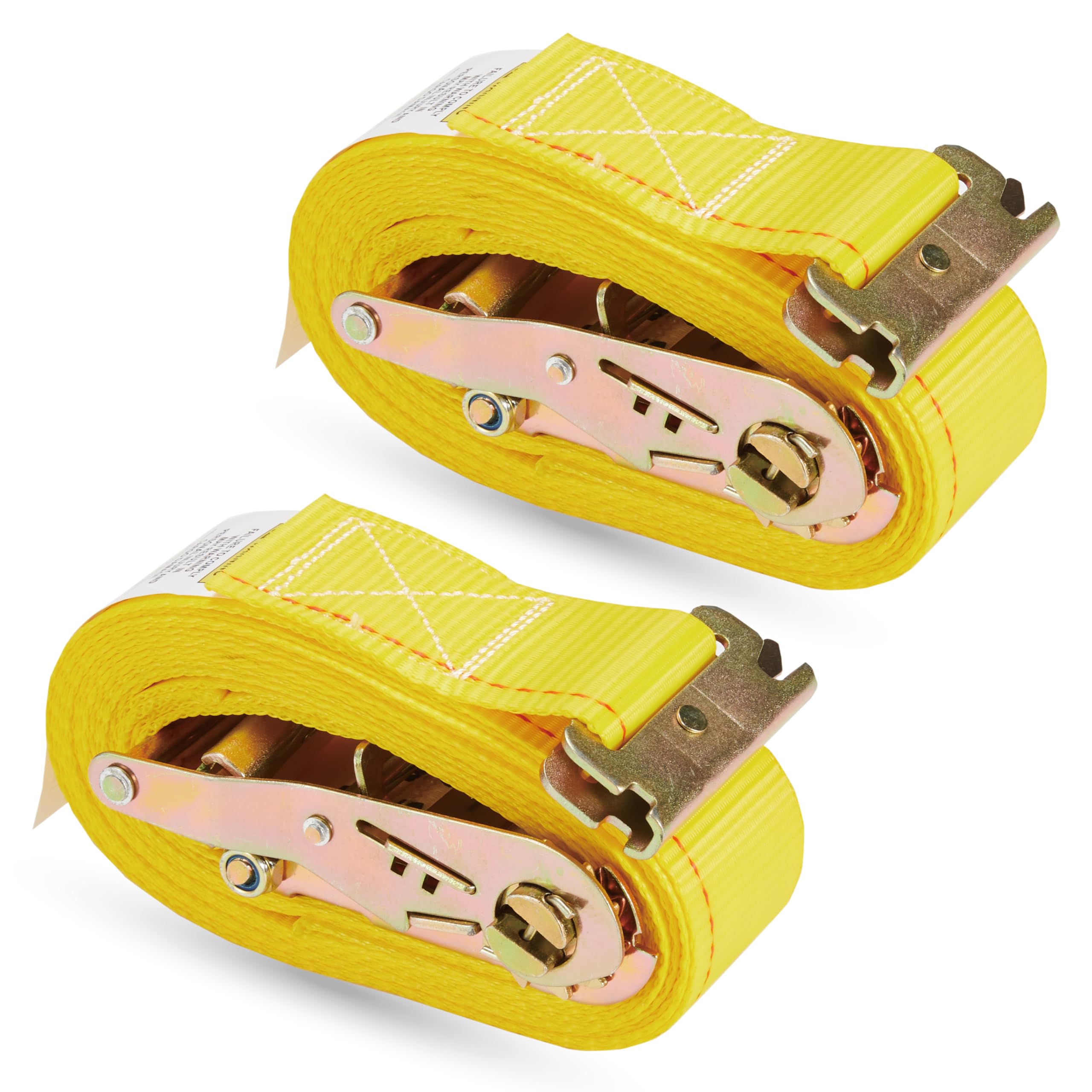 Photo 1 of 2 Pack E-Track Ratchet Straps 2" x 16' x 4,400 lbs Strength for Cargo Tie Down in Enclosed Trailer & Van by KODIAK STRAPS