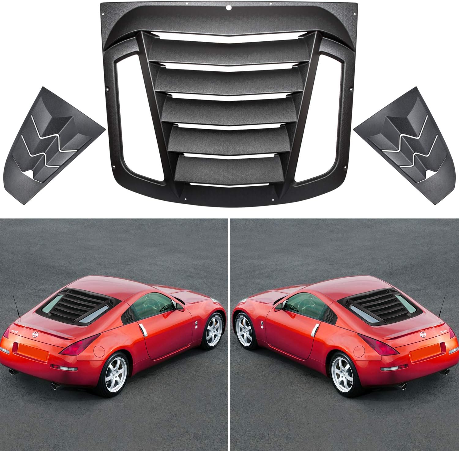 Ecowlboy Rear&Side Window Louver Windshield Sun Shade