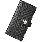 BOSTANTEN Slim Wallet Women Leather RFID Blocking Credit Card Holder Bifold Thin Wallet with Zipper Pocket Black