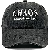 SoGoNati Chaos Coordinator Baseball Cap - Embroidered Cotton Hat for Women Men Adjustable, Funny Gifts for Dad Teacher Nurse