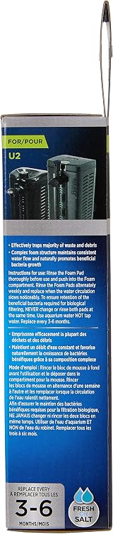 Fluval U2 Internal Filter Foam Pad for Fluval U2 Filter Mechanical Filtration view 2