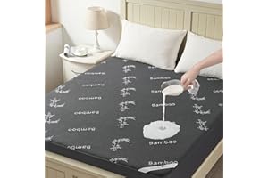 BEDLORE King Size Mattress Protector Waterproof, Mattress Pad Fitted 6-18 Inch Deep Pocket, 3D Air Fabric Soft Double Bed Mattress Cover Noiseless Washable for Bedroom, Hotel, Gray