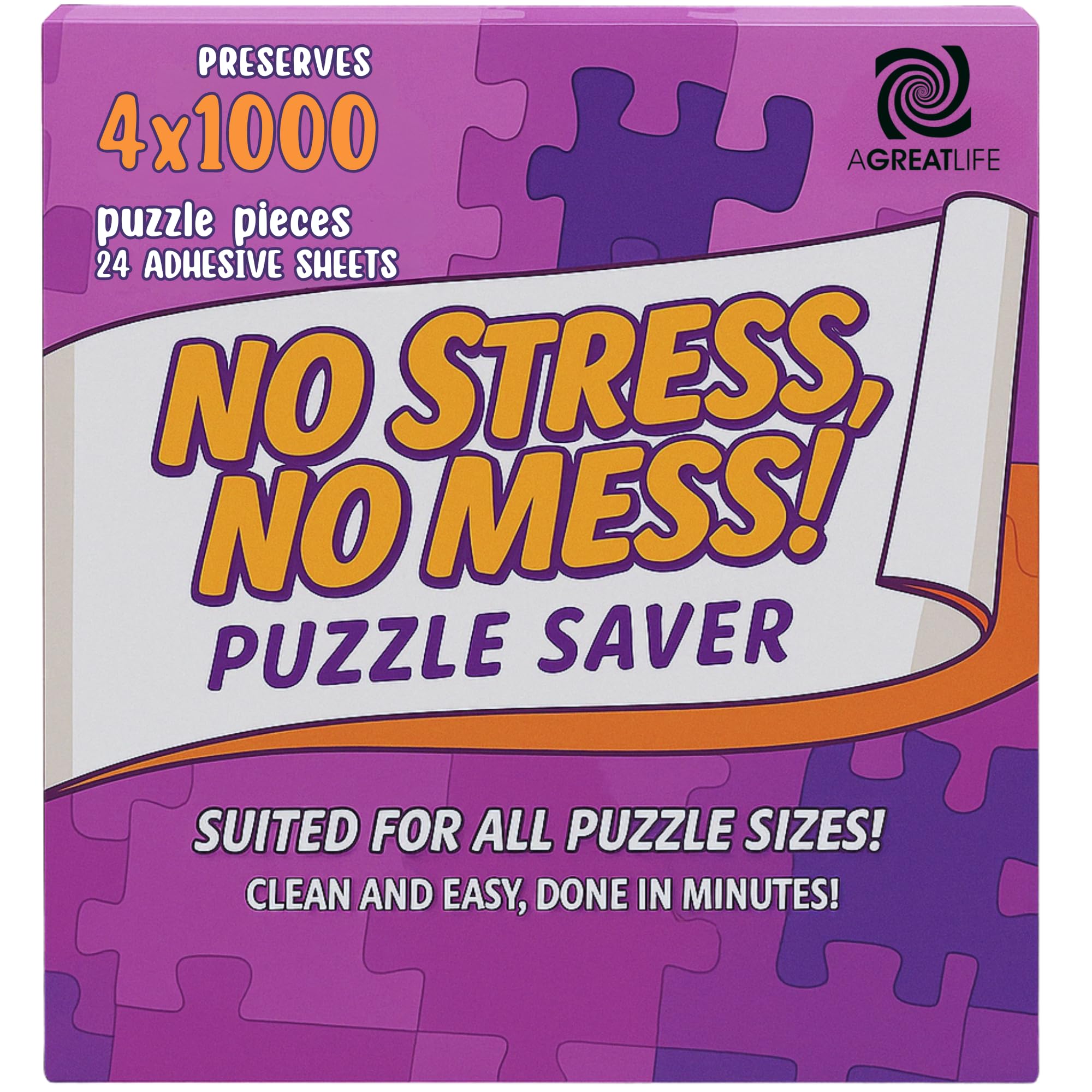 AGREATLIFE 24 Adhesive Puzzle Saver Sheets