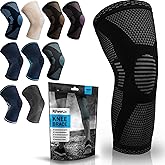POWERLIX Knee Compression Sleeve - Best Knee Brace for Men & Women – Knee Support for Running, Basketball, Weightlifting, Gym, Workout, Sports, (Black, Large)