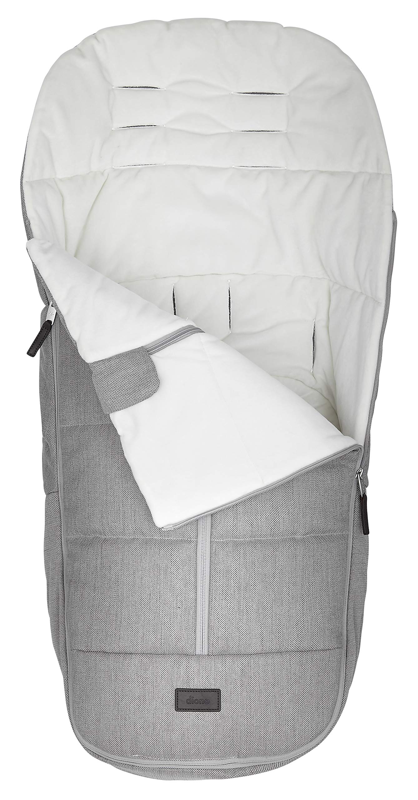 Diono Quantum Classic All Weather Footmuff To Protect Your Baby in Car Seats & Strollers, Light Grey Cube