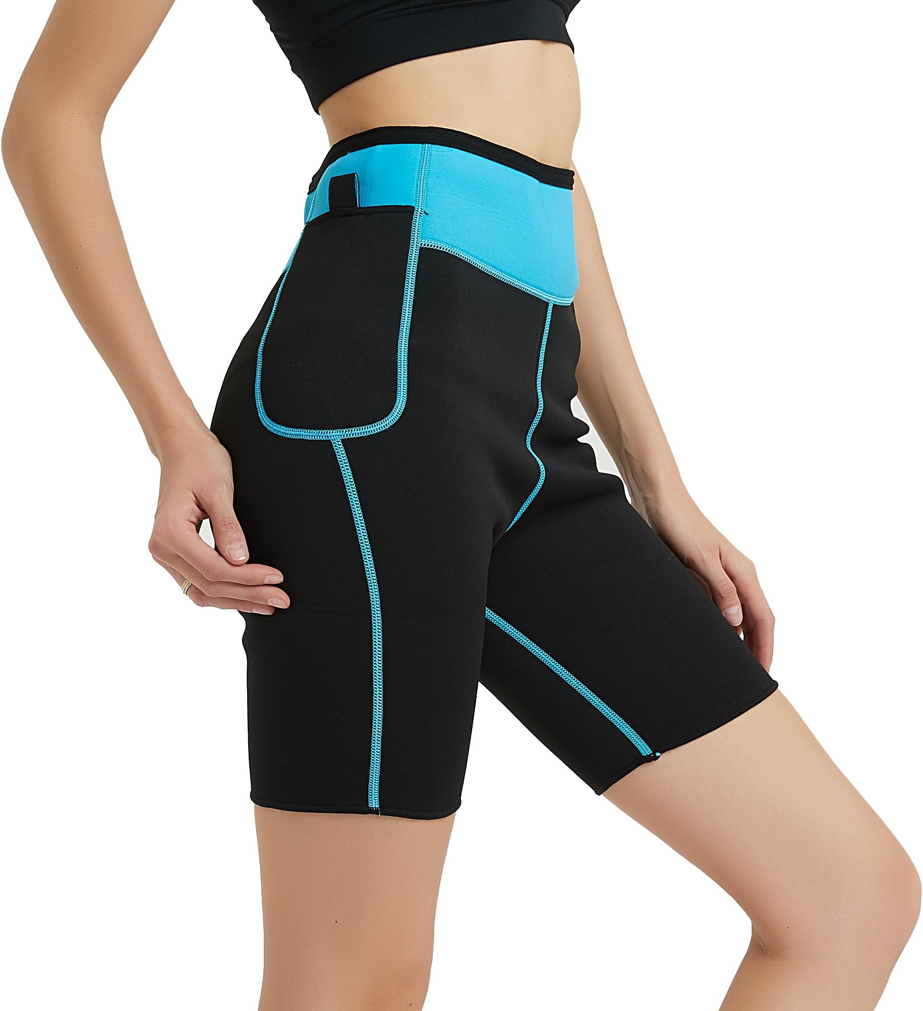 Hanmeimei Women's Slimming Pants Neoprene for Lose Weight Fat Burning Sweat Sauna Capris Leggings Body Shapers