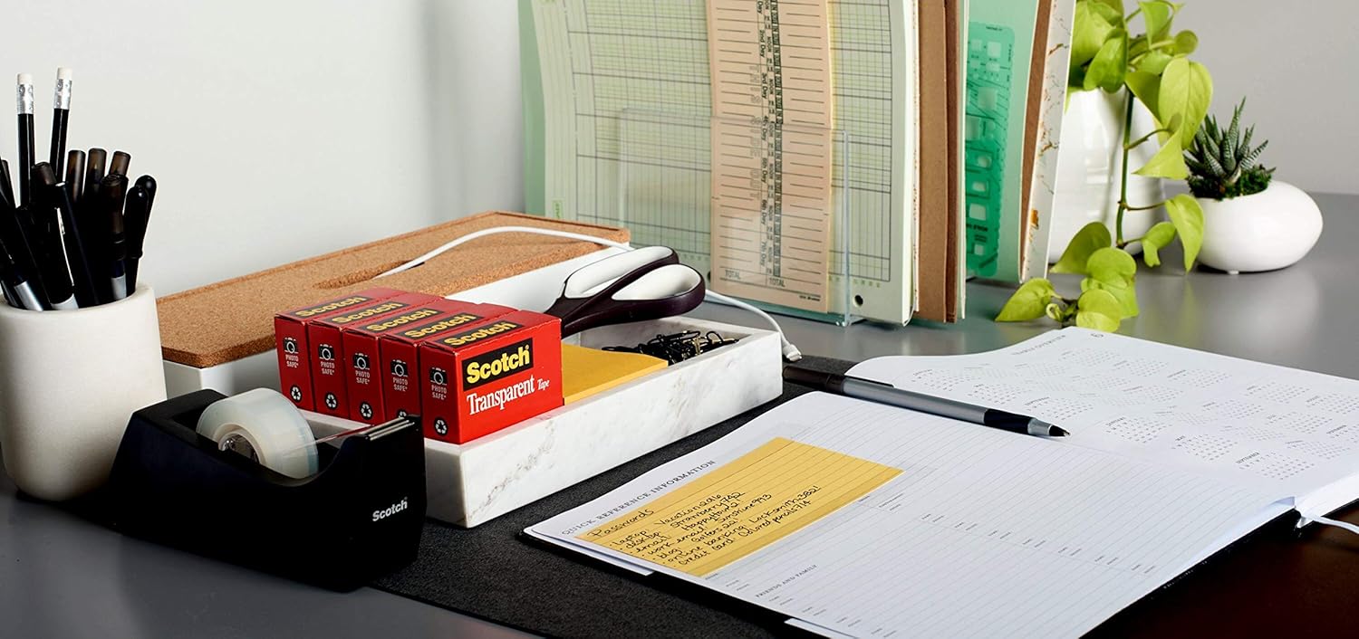 Scotch Transparent Tape, 3/4 in x 1000 in, 24 Boxes/Pack (600K24) : Clear Tapes : Office Products