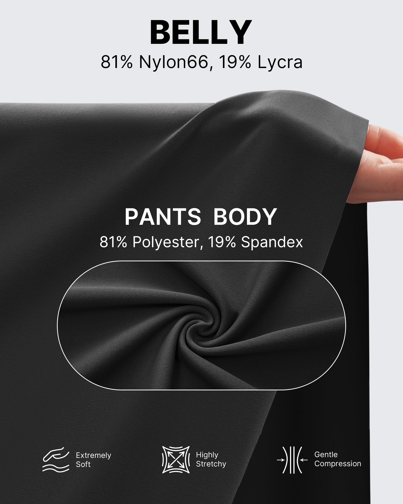 G4Free Maternity Pants Over The Belly Yoga Dress Work Pregnancy Pants Stretchy Lounge Wide Leg Trousers with Pockets