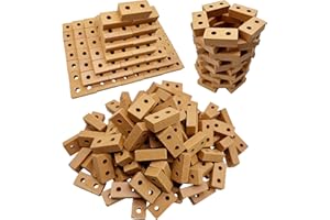Woohome 200 PCS Mini Bricks Tiny Bricks for Landscaping Miniature Bricks Small Bricks for Crafts (2 Holes Mini Red)