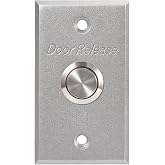 8mm Aluminum Alloy Push to Exit Button, NO/NC Mechanical Emergency Exit Switch for Access Control Systems