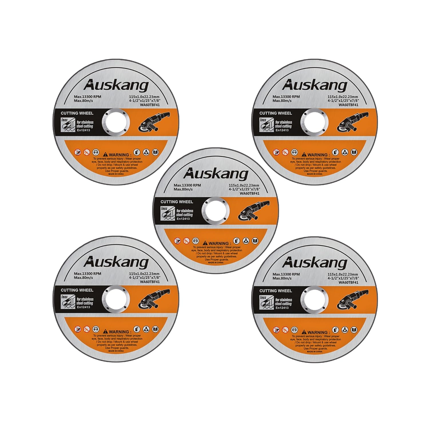 10 Pack 41/2Inch by 0.045Inch Metal and Stainless Cutting Wheel