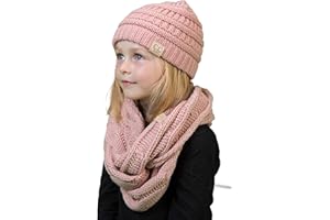 Funky Junque Kids Matching Set Girls Boys Toddler Infinity Scarf Hat Beanie Tail Headwrap Bundle