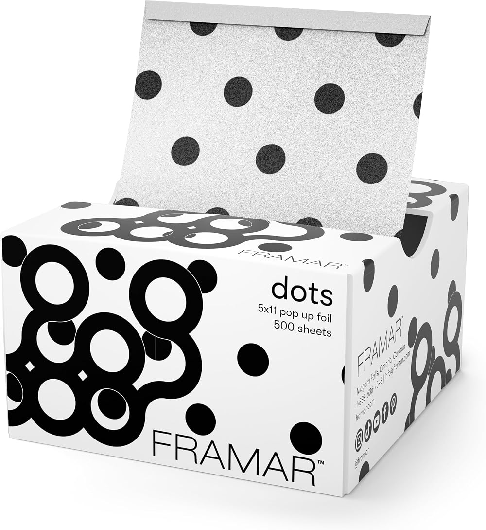 FRAMAR Hair Foils for Highlighting Pop Up 500 Sheets 5x11 Pre-Cut