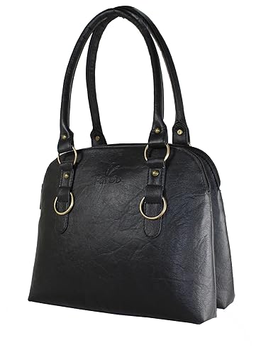 Fargo Joint PU Leather Womens & Girls Shoulder Handbag (Black_FGO-003)