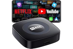 WHYBOX Ai Magic Box for Streaming Netflix/YouTube/TikTok, Wireless CarPlay Adapter Dongle with USB Drive for OEM Wired Car Play & Android Auto Cars GPS Navigation