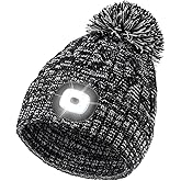 Etsfmoa Unisex Winter Beanie with The Light,Gifts for Men and Women,USB Rechargeable Headlamp Hat