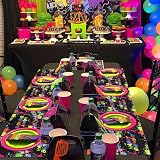 XJLANTTE 100Pcs Glow Party Napkins 13x13 Inch Neon Fluorescent Birthday view 5