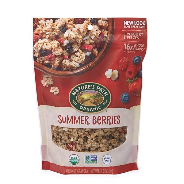 NATURE’S PATH ORGANIC GRANOLA, SUMMER BERRIES, 11 OZ POUCH