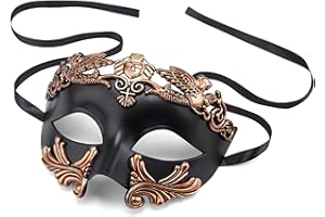 TRIFUNESS Masquerade Mask for Men - Venetian Roman Greek Mask for Mardi Gras Mascarade Ball Halloween Prom Party