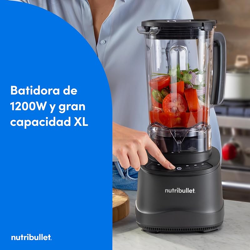 Power Core™ Blender - Liquidificador com Jarra XL de 2,1 L, Batidos e Gelo Triturado, 3 Velocidades + Pulso, Programa Automático de Batidos, 1200 W, Preto (NBF430MB)