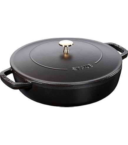 Amazon.com: Staub 40511 473/0 with Chistera Black Cast Iron 24 cm