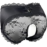 Cadiwe Femboy Sissy Black Mens Pouch Panties Men's Hipster Panty Lace Bikini Briefs Lingerie Underwear For Men-Manties