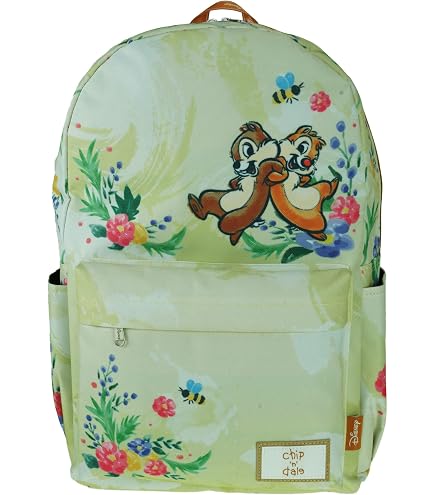 Disney Green LoungeFly Backpack with Chip \'n Dale Design 0245 Loungefly Disney Chip & Dale Embroidered Mini Backpack  main image 4