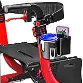 Clip-On Walker Cup Holder with Large Storage Box – Only Designed to be Compatible with Drive Medical ''Nitro'' Rollator Walkers.