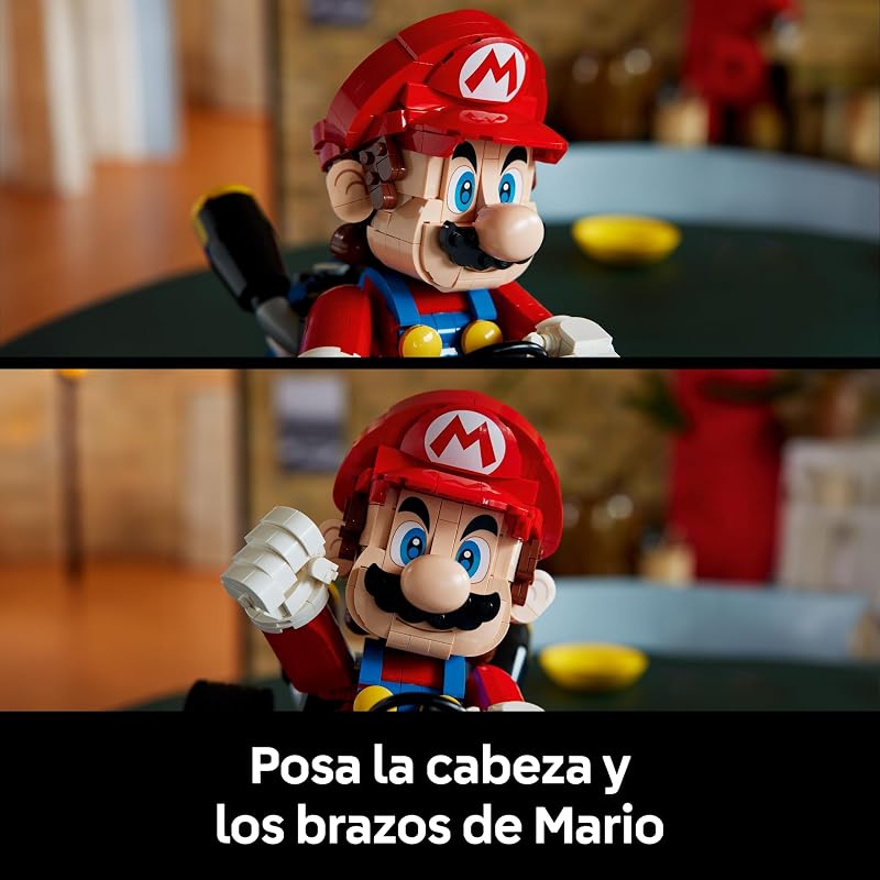 Mario Kart: Mario and Kart Standard - Modelo de carro para adultos com figura articulada - Nintendo set para fãs de videogames - Gamer Gift 72037