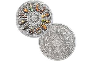 MXHUA Twelve Constellations Colorful Challenge Coin Zodiac Lucky Coin Good Luck Charm