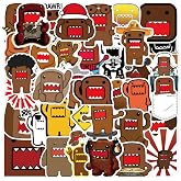 50pcs Cute Cartoon Domo Stickers for Teens Laptops,Aesthetic Vinyl Waterproof Decals for Adult Water Bottle Journal Scrapbook Bumper Luggage Graffiti Decals