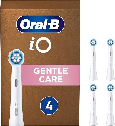 Oral-B iO Gentle Care Replacement Head Pack of 4 White Twisted Bristles
