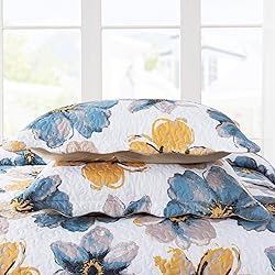 HoneiLife Quilt Set Queen Size - 3 Piece Microfiber