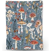 Ti Caldi Vintage Mushroom Blanket, Soft Flannel Throw Blanket for Couch, Bed, Travel, Living Room & Home Decor, Lightweight Cozy Warm Fuzzy Colorful Blankets for Adults Kids Women Girls 60×50 in