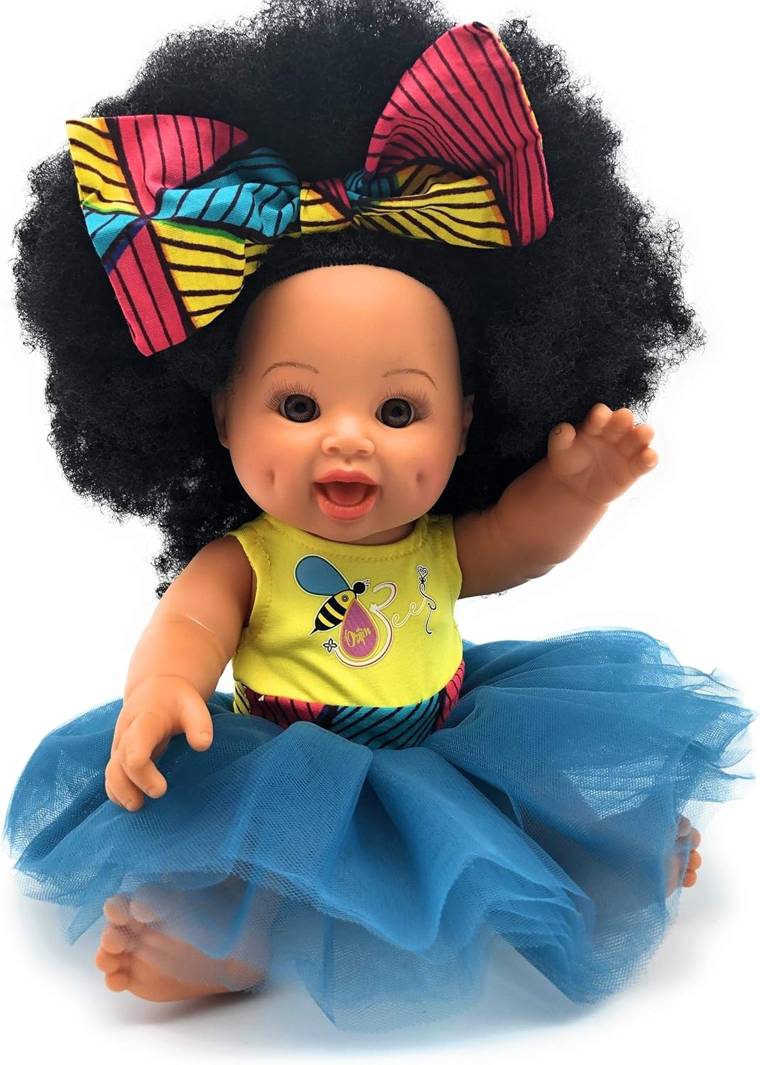 biracial doll with curly hair