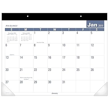 Amazon At A Glance Monthlyデスクパッドカレンダー 1月2019 12月