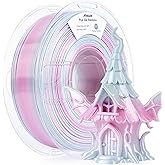 AMOLEN Silk PLA 3D Printer Filament, Shiny Multicolor Rainbow PLA Filament 1.75mm, Gradient Color Change PLA 3D Printing Filament for Most FDM 3D Printer, Pink Blue, 1kg (2.2lbs)