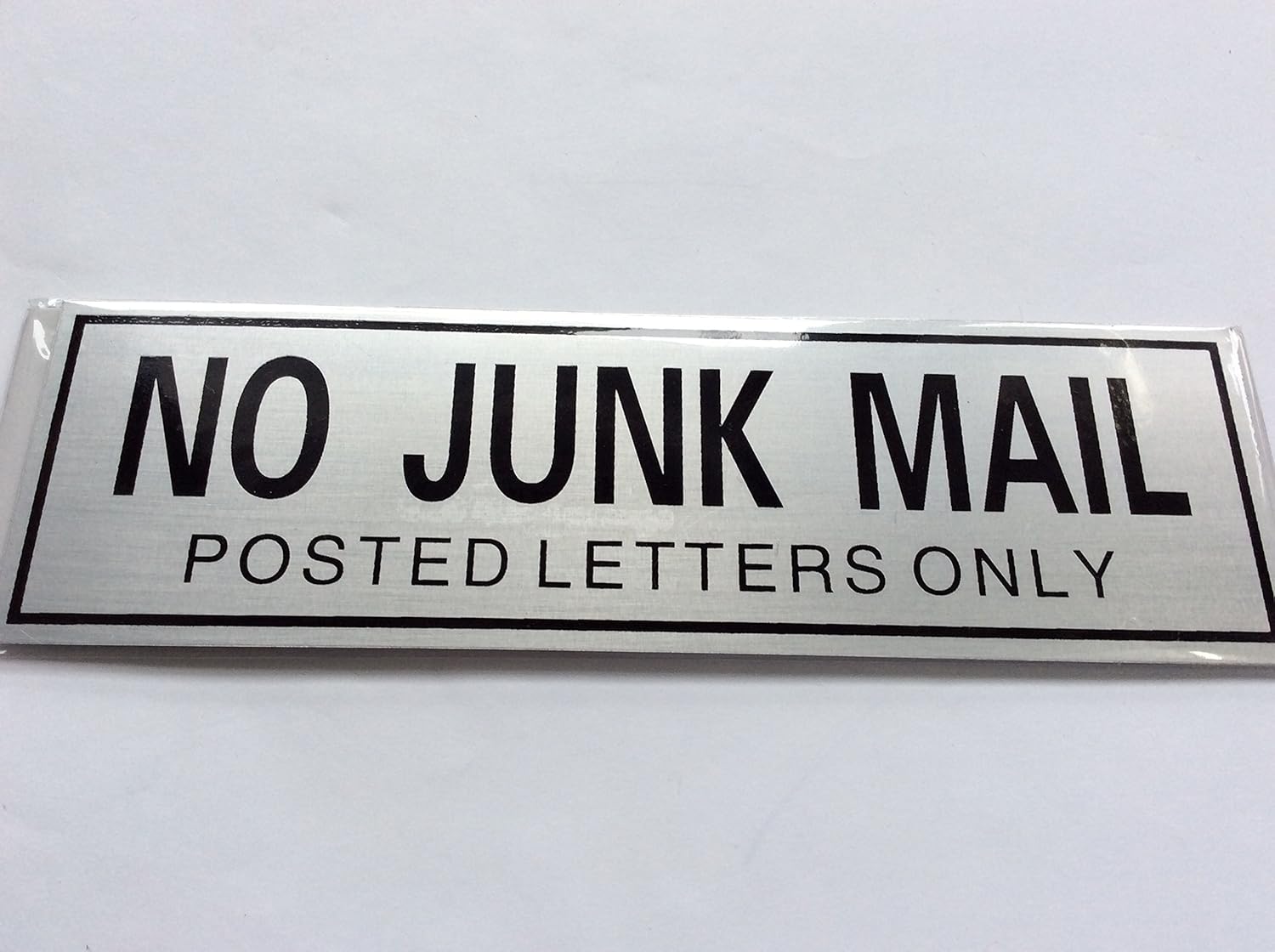 No Junk Mail Sign Sticker Metal Self Adhesive Door Wall Unwanted mail Letter Box Amazon.co.uk