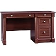 Sauder Palladia Computer Desk with Drawers, Home Office Desk with File Cabinet Storage Drawer, Cable Management, Keyboard Tray, in Select Cherry Finish