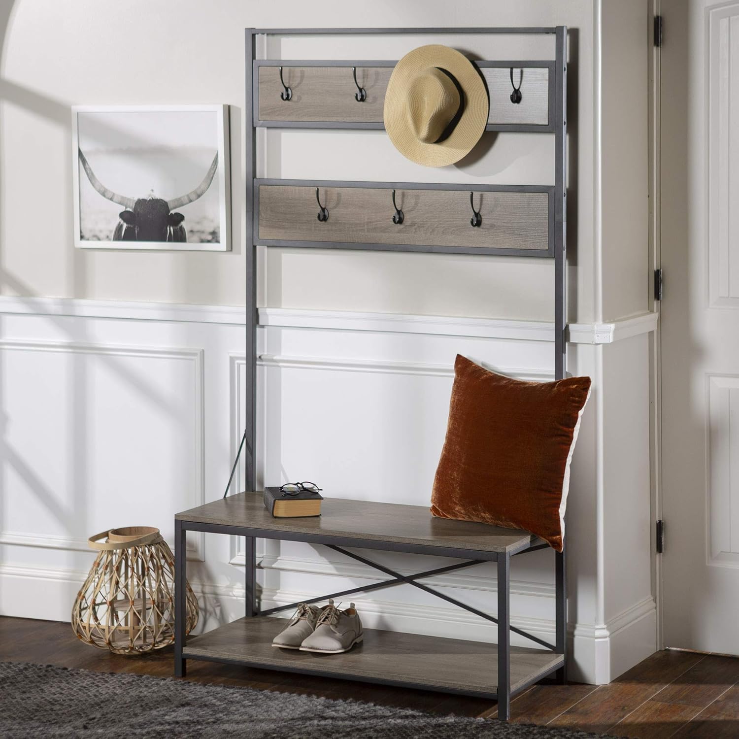 Best Coat Rack Entryway Organizer Driftwood