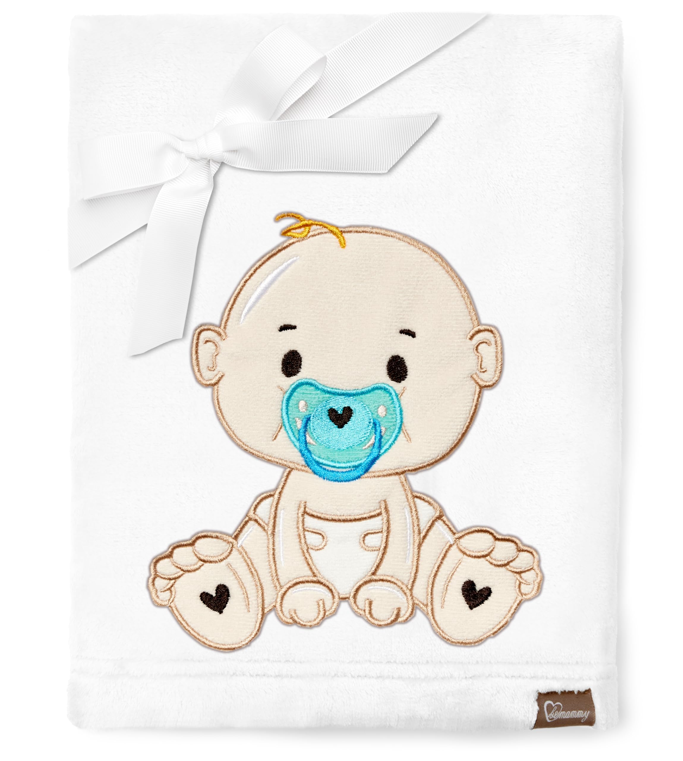 Be Mammy Warm Children Baby Cosy Blanket Baby Gift BE20-168 (White - Boy)