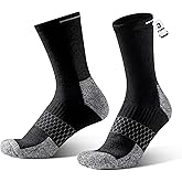 Rahhint Merino Wool Work Boot Socks 3 Pairs Durable Compression Moisture Wicking Anti Blister Cushion Hiking Running Socks