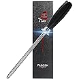 TUO Honing Steel Knife Sharpening Steel - 8 inch Sharpening Rod for All Kitchen Knives - German HC Stainless Steel - Honing Rod with Pakkawood Handle - FALCON SERIES with Gift Box