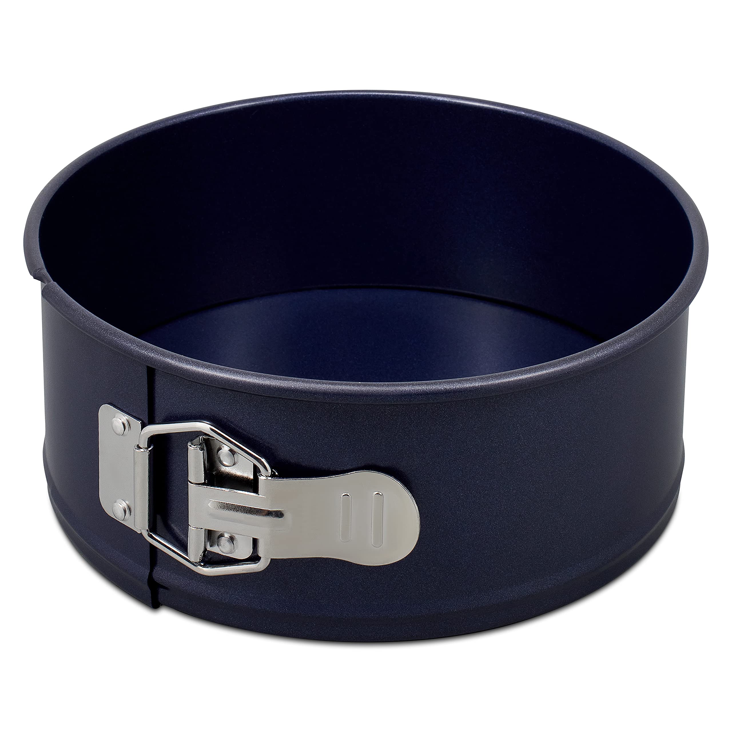Zyliss Non-Stick Springform Cake Tin with Loose Base, 20cm/8in, PFAS Free Carbon Steel, Easy to Clean, Dark Blue, Round Baking Tin/Pan, Bakeware for Air Fryer, Cake Mould, Dishwasher Safe