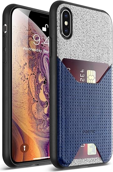 Amazon Com Iphone Xs Max Credit Card Case Poetic Nubuck Credit