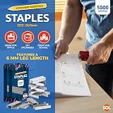 SOL 10,000-Pack 26/6 Staples, Durable Steel, Anti-Jam for Office & Home view 4