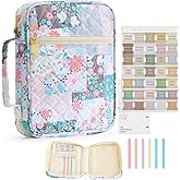 Oterri Bible Cover Case For Women, Large Bible Cover With Bible Study Supplies Accessories, Quilted Soft Bible Tote Bags Church,Classroom,Campus,Neighborhood Association (Flower Quilt, Large)