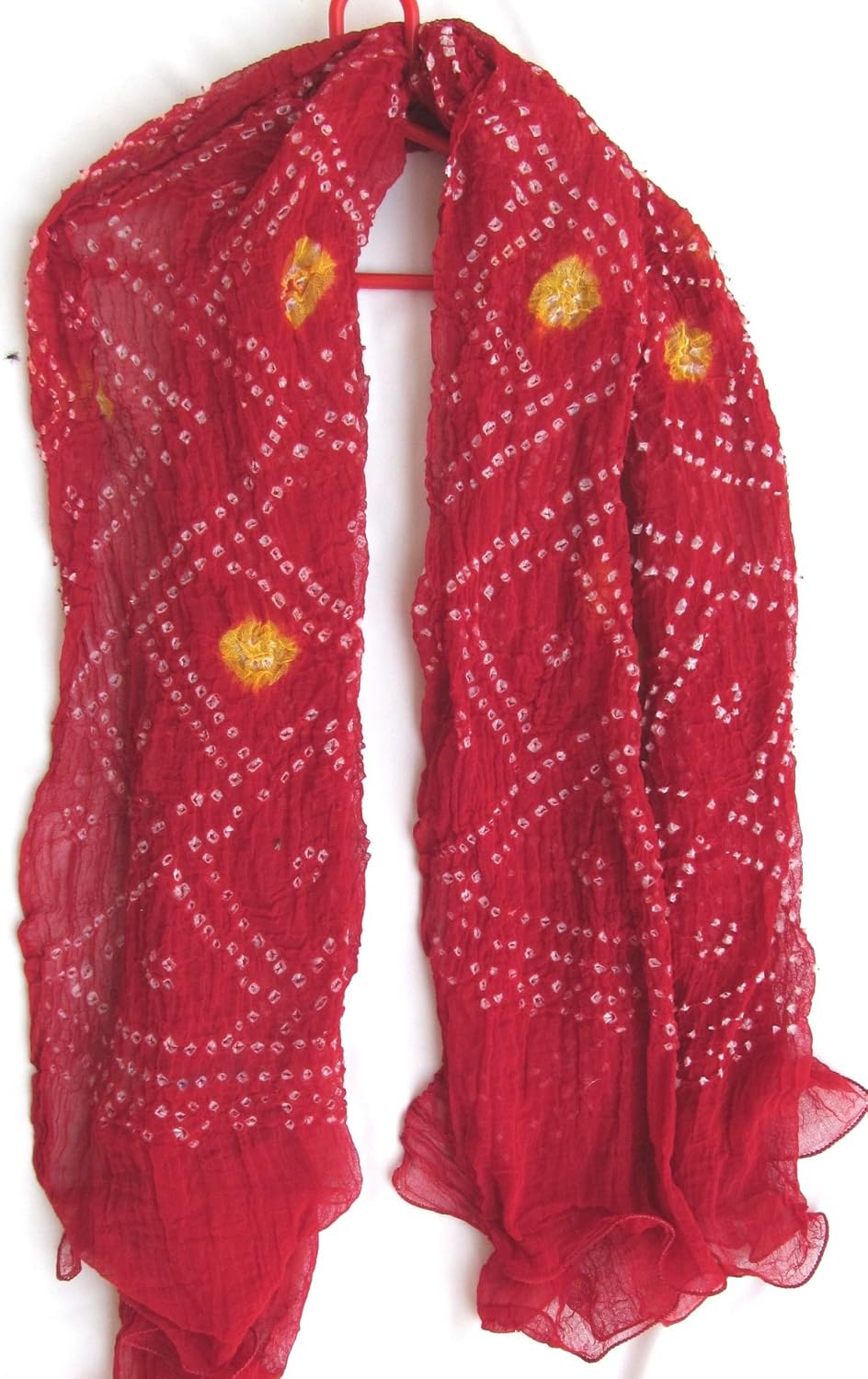 cubic earth global women's cotton dupatta (red_large)