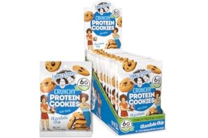 Lenny & Larry's The Complete Crunchy Cookie, Chocolate Chip, 6g Plant Protein, Vegan, Non-GMO, 1.25 Ounce Pouch (Pack of 12)
